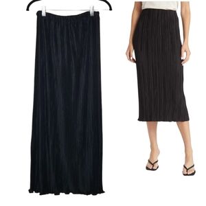 WOMEN'S Black Midi Skirt Plissé Pleats Unbranded‎ Rails Style